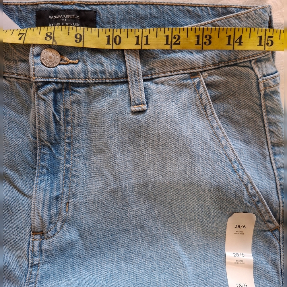 Banana Republic Slim Barrel High Waist Cargo Jeans Sz 28 - Picture 9 of 15